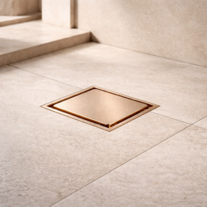 Drain Tile by Aquilo in Rose Gold Brass – product photo