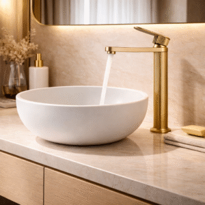 Long body tap by Aquilo in Brushed Gold  Brass – product photo