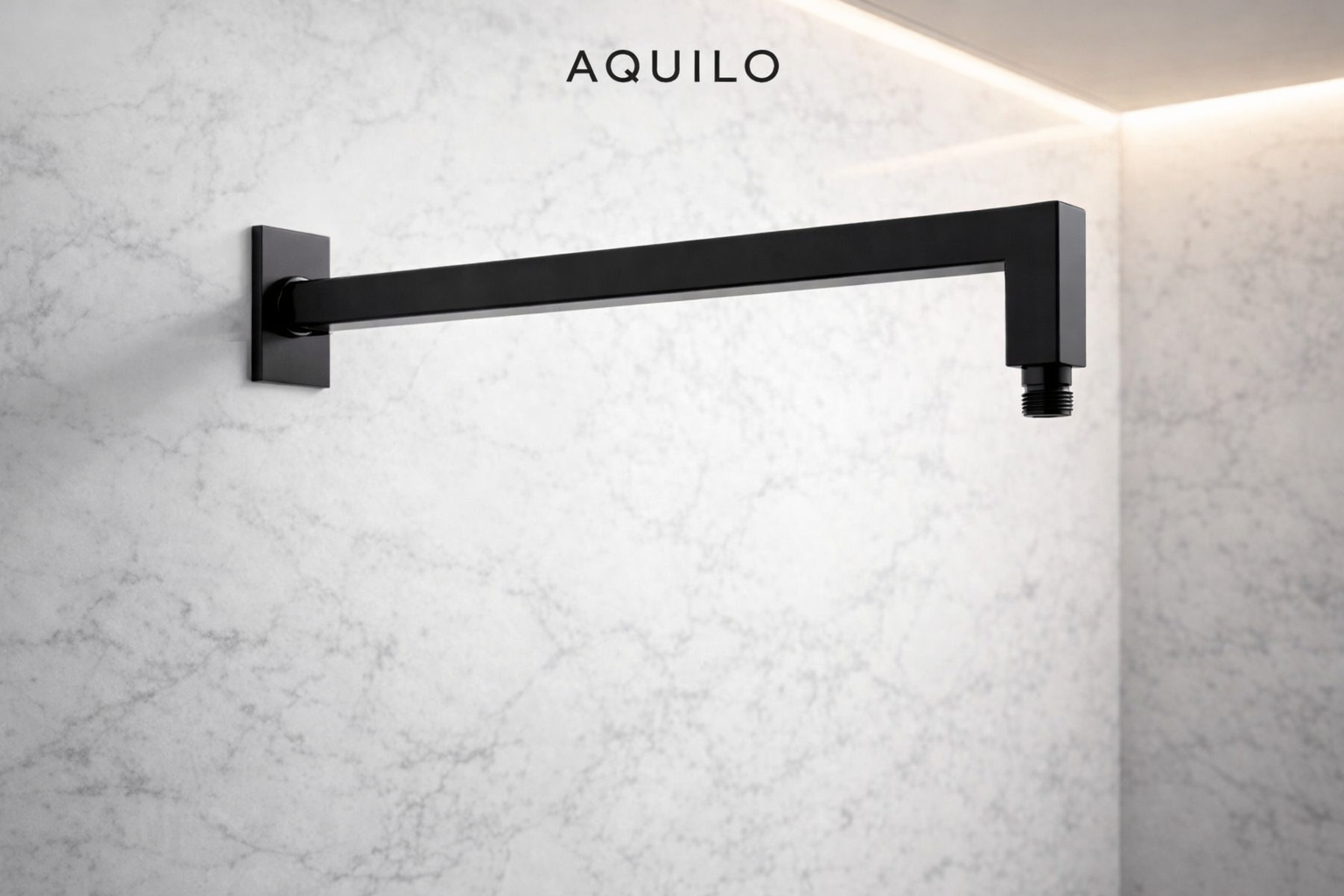 Shower arm by Aquilo in Matte Black Brass – product photo