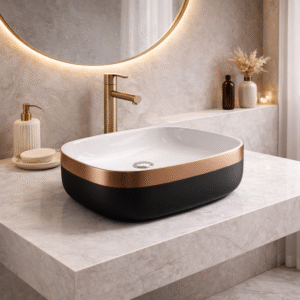 Wash Basin by Aquilo in Black Rose Gold  – product photo