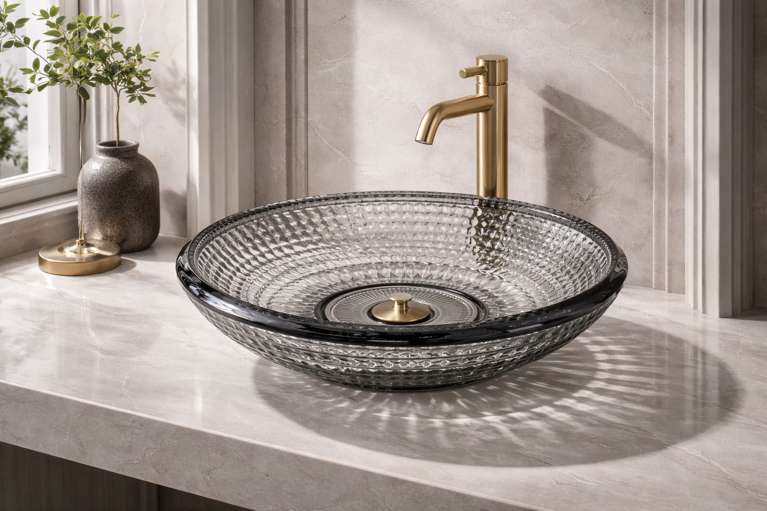 Wash basin designs by Aquilo in Black Glass – product photo