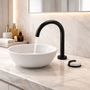 Wash basin tap by Aquilo in Matte Black  – product photo