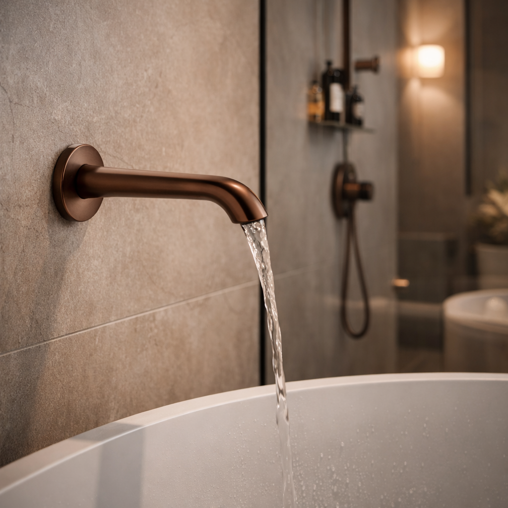 Bath spout by Aquilo in Dark Bronze  Brass – product photo