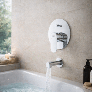 Luxury  bathroom with Bathroom Diverter by GROHE in Chrome ABS Plastic +Brass